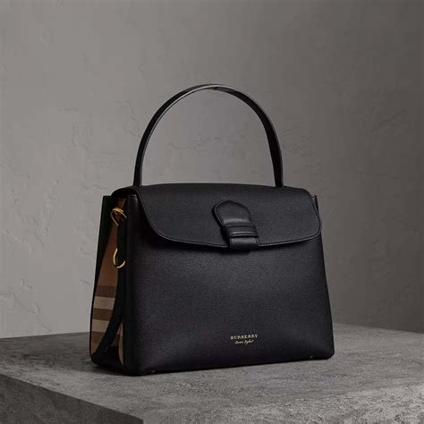 burberry grainy leather and house check tote|Burberry Medium Grainy Leather And House Check Tote Bag .